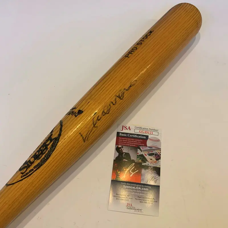 Vladimir Guerrero Signed 1990's Louisville Slugger Baseball Bat With JSA COA