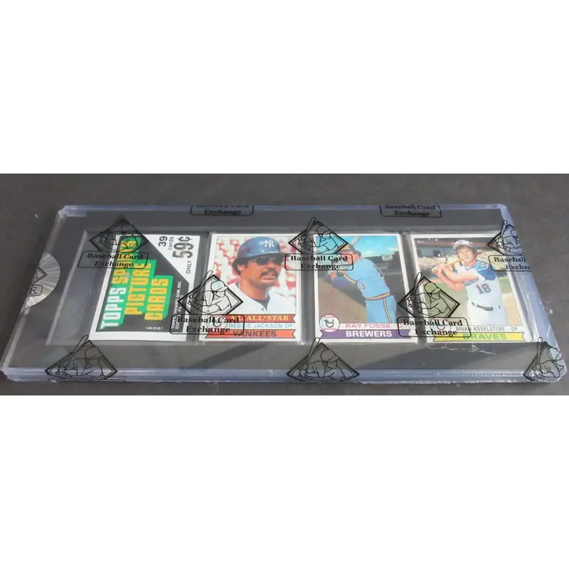 1979 Topps Baseball Unopened Rack Pack (Reggie Top) (BBCE)