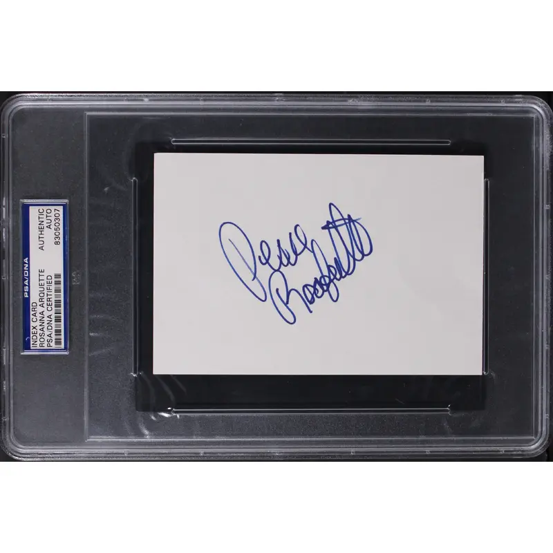 Rosanna Arquette Pulp Fiction Authentic Signed 4x6 Index Card PSA/DNA Slabbed 2