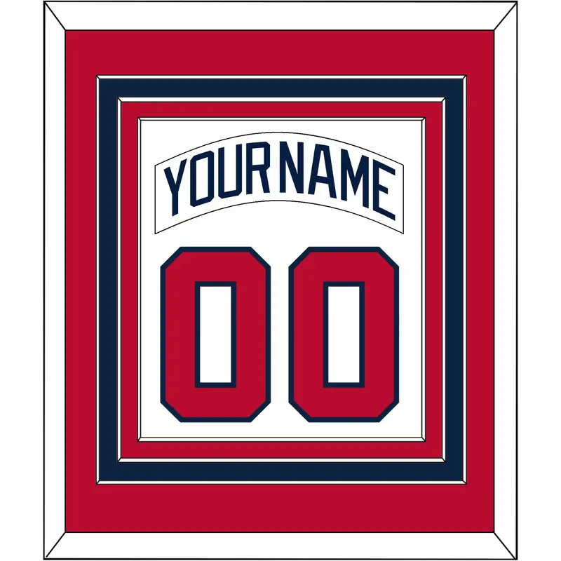 Atlanta Nameplate & Number Combined - Home White (1987-2004) - Triple Mat 2