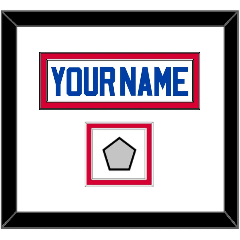 Detroit Name & Champions Trophy Patch - Home White (1983-1996) - Double Mat 1