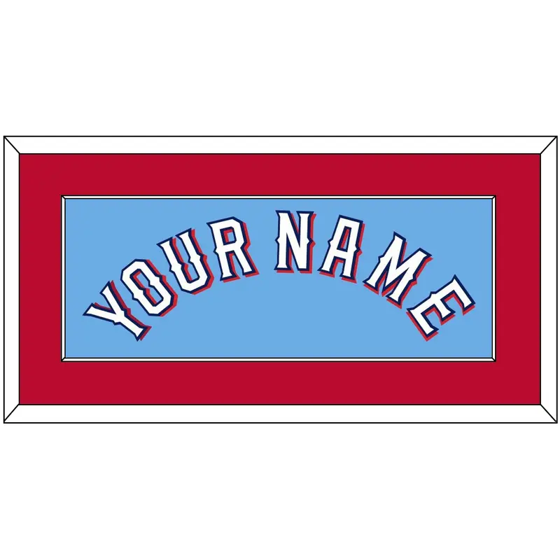 Texas Name - Alternate Powder Blue - Single Mat 3