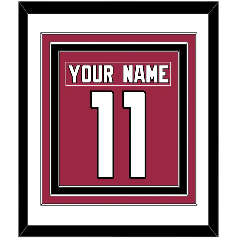 Arizona Nameplate & Number (Back) Combined - Home Red (2015-2022) - Triple Mat 1