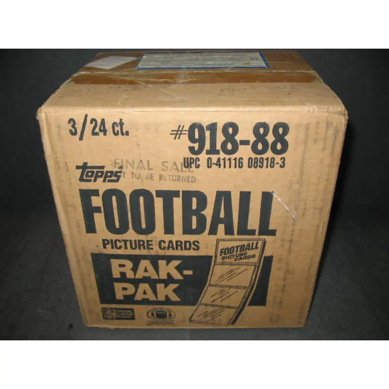 1988 Topps Football Rack Pack Case (3 Box)
