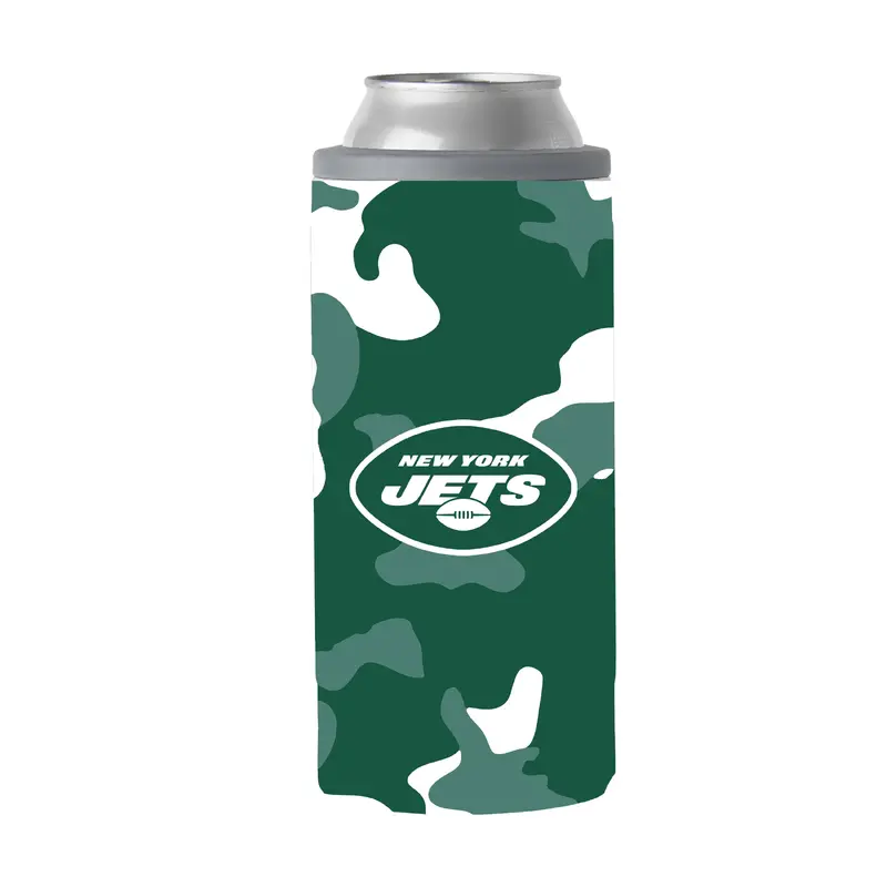 New York Jets Camo Swagger 12oz Slim Can Coolie