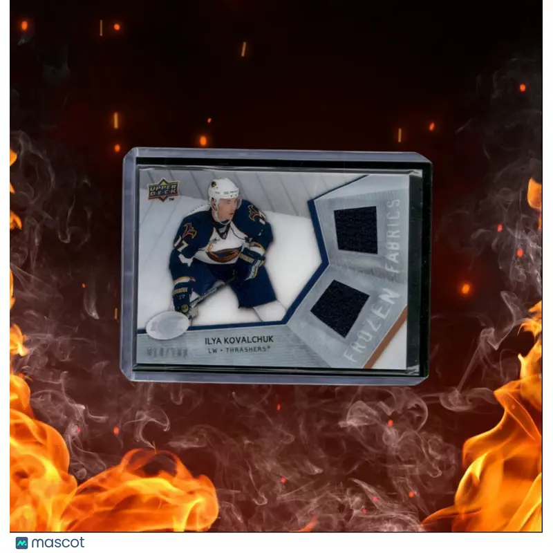 2008-09 Upper Deck Ice Ilya Kovalchuk Frozen Fabrics Dual Jersey 014/100 #FA-IK