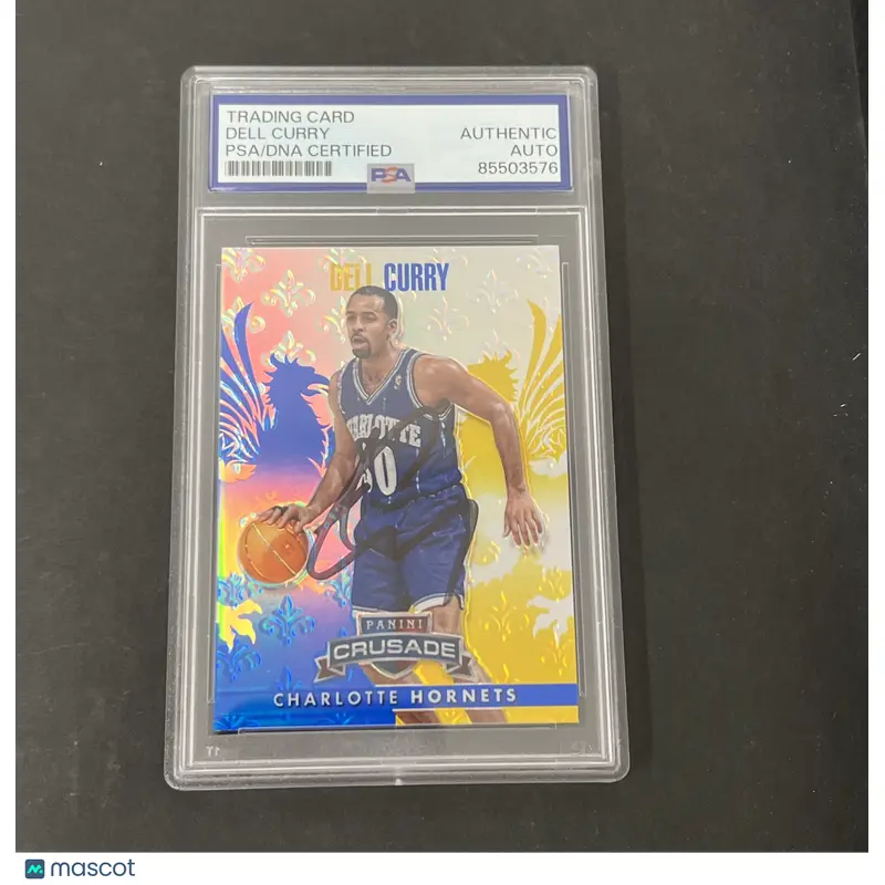 2013-14 Panini Crusade #33 Dell Curry signed card PSA Charlotte Hornets