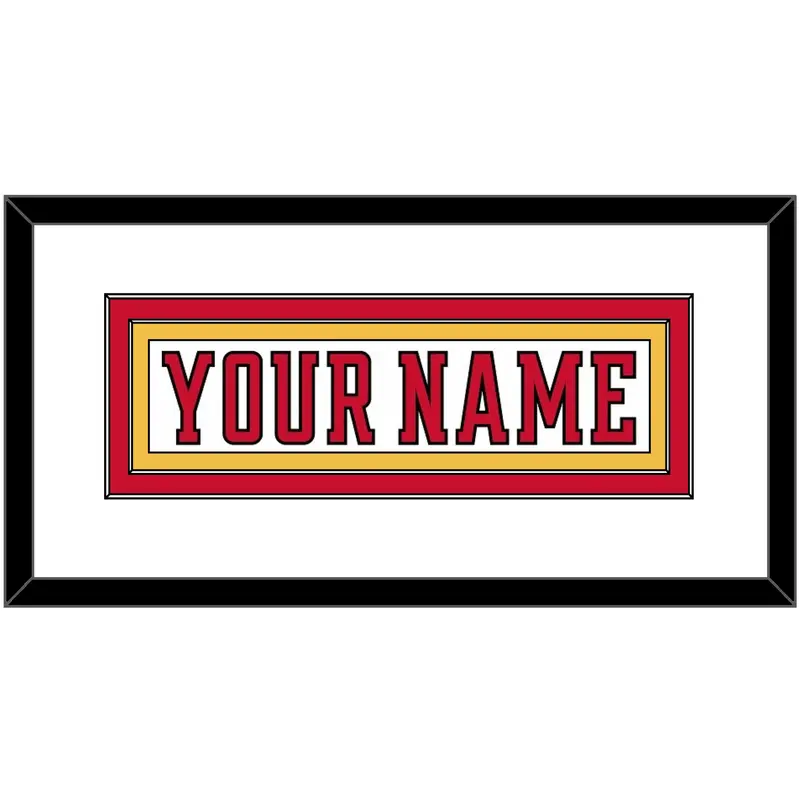 Calgary Nameplate - Road White (2017-2020) - Double Mat 1