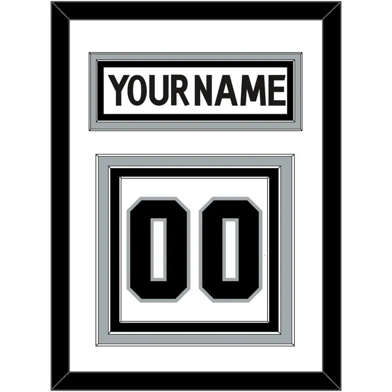 Los Angeles Nameplate & Number (Back) - Road White (2011-2017) - Triple Mat 2