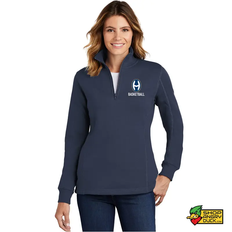 EMBROIDERED H Logo Hoban Basketball Ladies 1/4 Zip