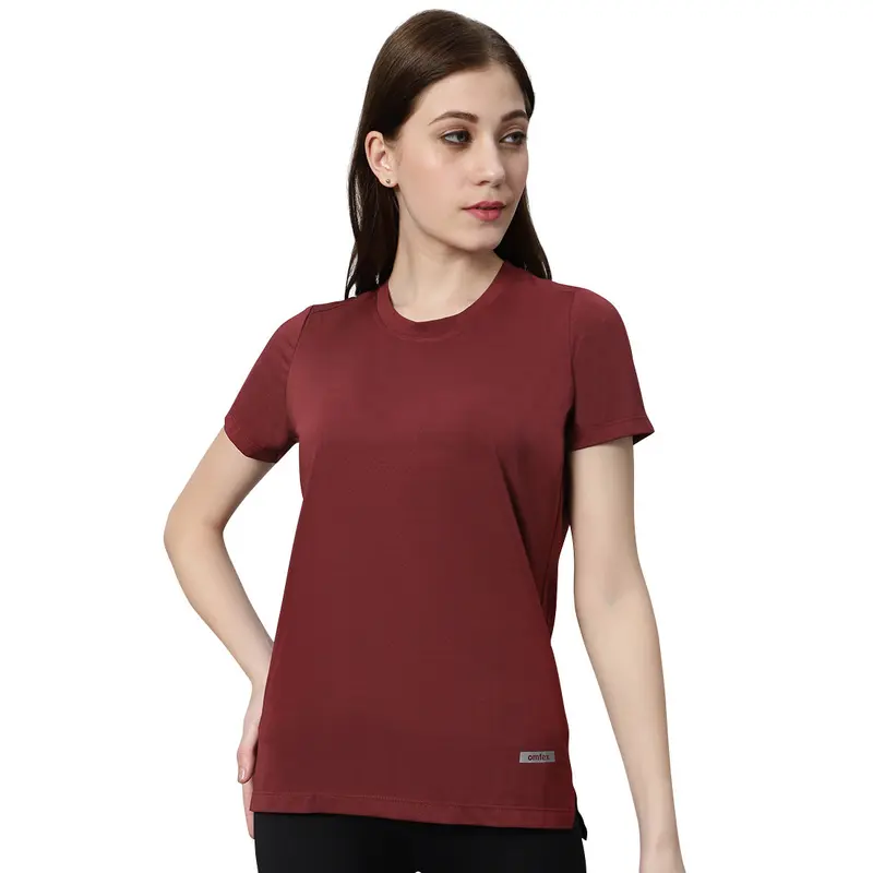 Eyelite Women'S T-Shirt Maroon Omtex | Kibi Sports
