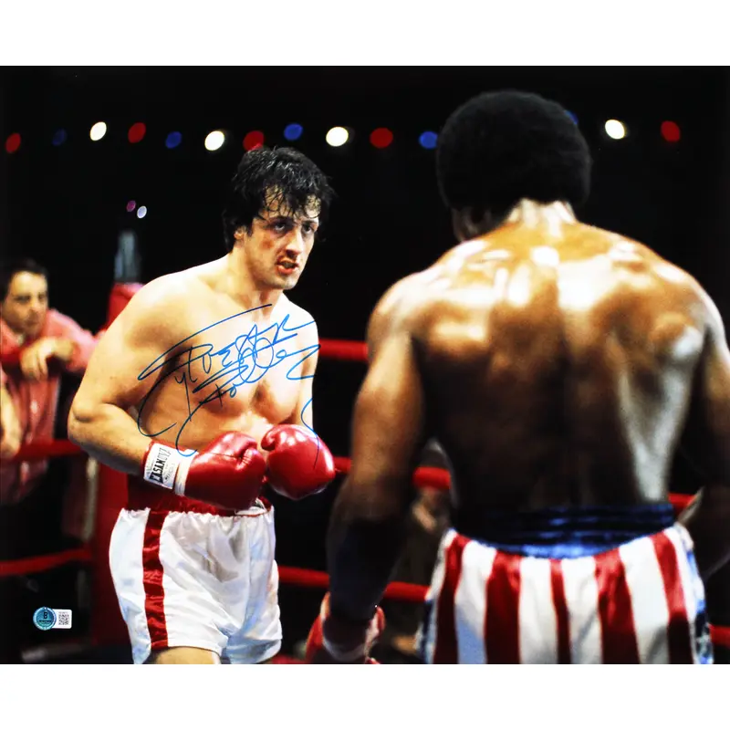 Sylvester Stallone Rocky Authentic Signed 16x20 Horizontal Boxing Photo BAS 2