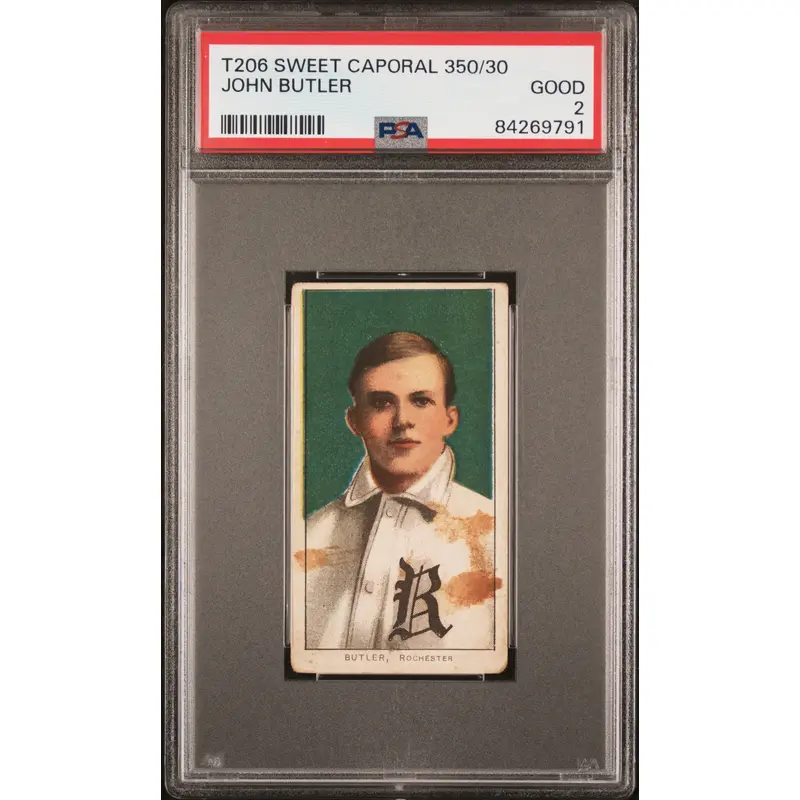 John Butler 1909-11 T206 Sweet Caporal 350/30 PSA 2 Good