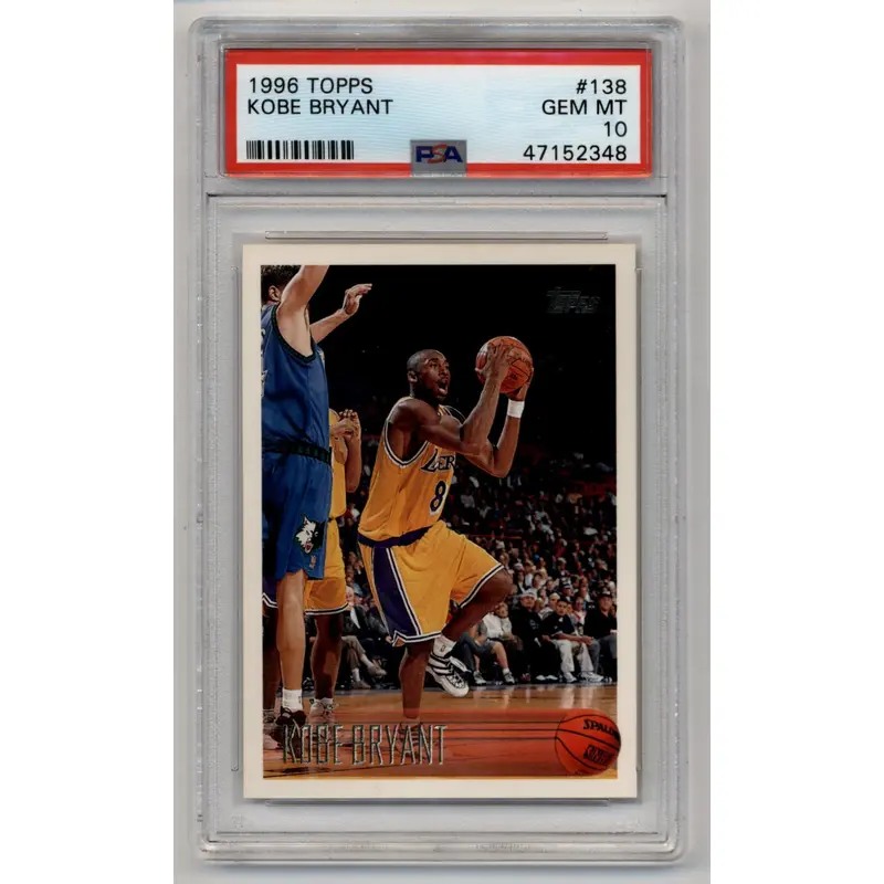 Kobe Bryant 1996-97 Topps Rookie #138 PSA 10 Gem Mint 2348