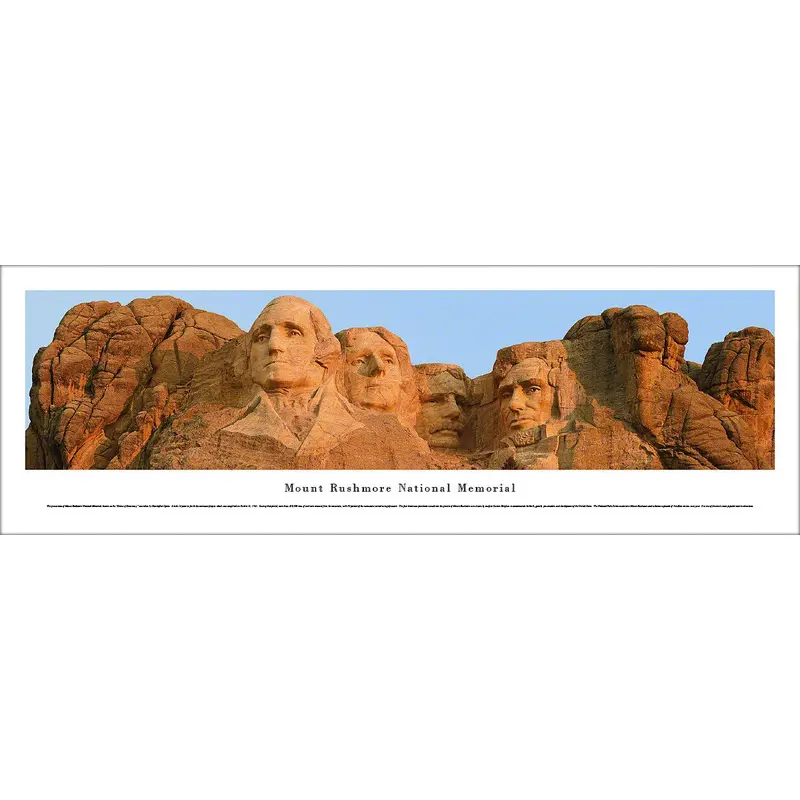 Mount Rushmore National Memorial Panoramic Landscape Poster Print - Blakeway Worldwide