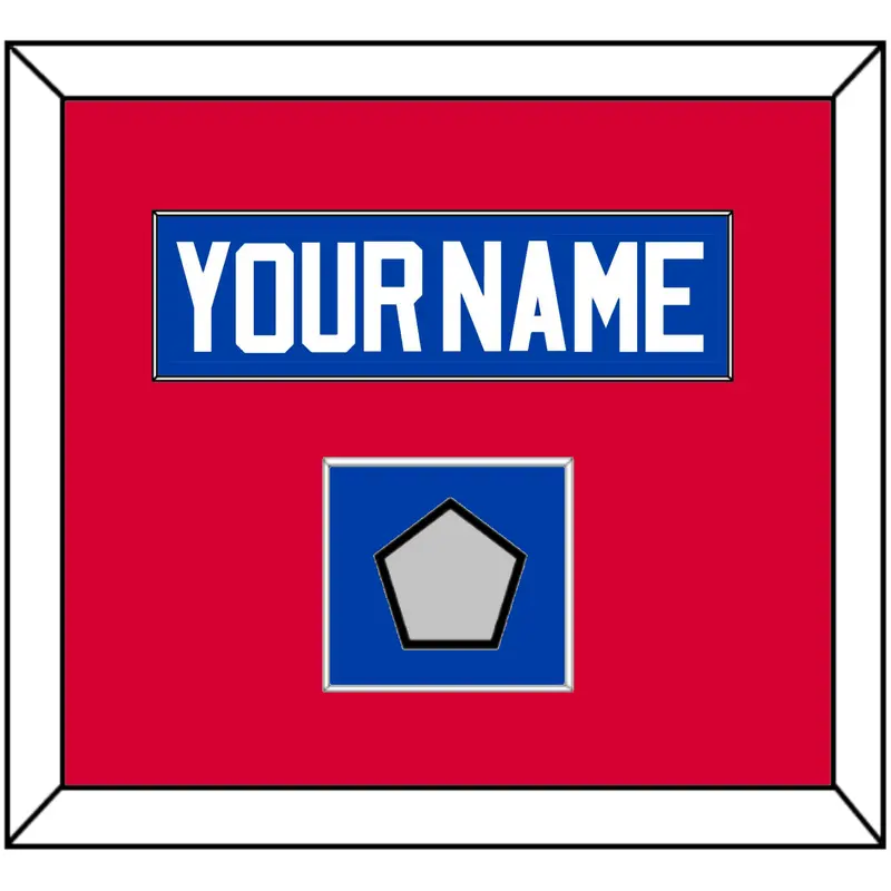 Detroit Name & Champions Trophy Patch - Road Blue (1981-1996) - Single Mat 2