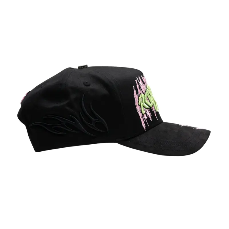 EL BARBAS HATS MENS ROCKSTAR 3 BLACK SNAPBACK HAT BARROCKSTAR3 BLK