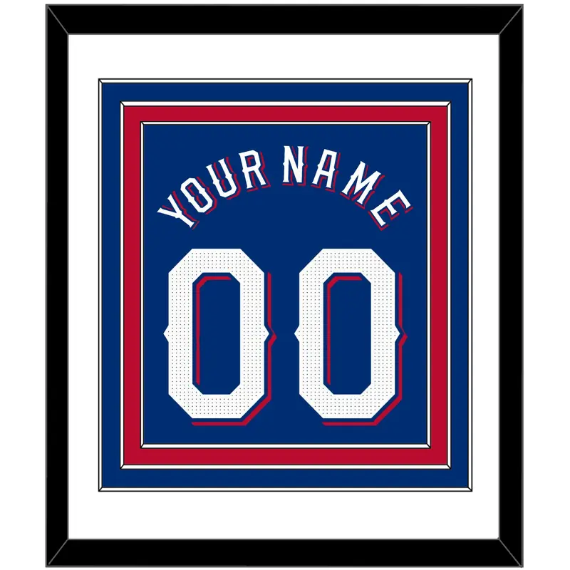 Texas Name & Number - Alternate Blue - Triple Mat 1