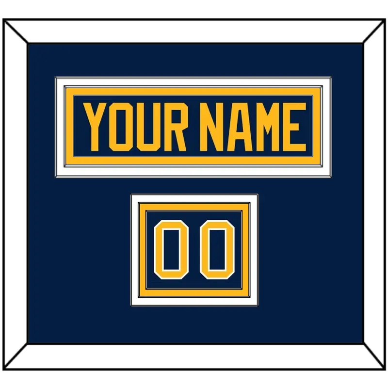 Buffalo Nameplate & Number (Shoulder) - Home Blue (2010-2020) - Triple Mat 2