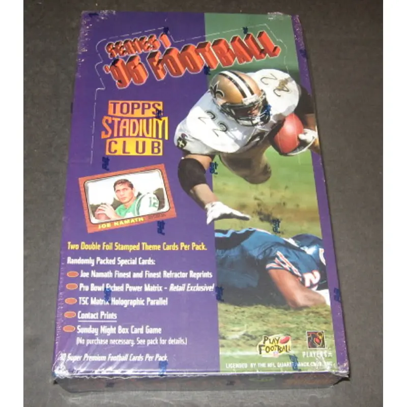 1996 Topps Stadium Club Football Series 1 Box (Retail) (24/10)