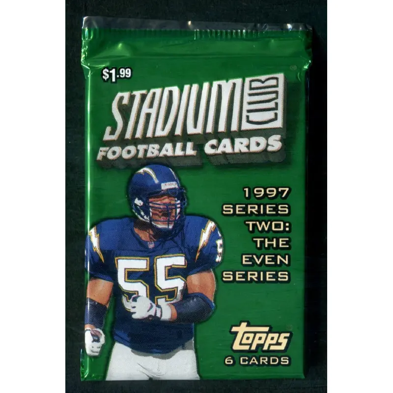 1997 Topps Stadium Club Football Unopened Series 2 Pack (Pre-Priced) (Retail) (6)