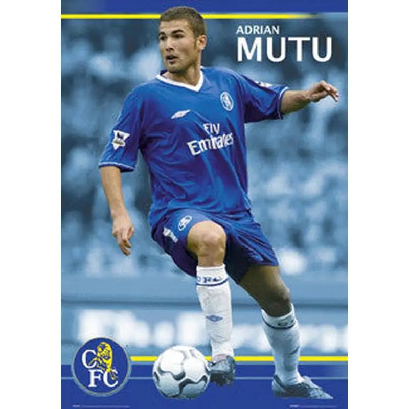 Adrian Mutu "Blue Striker" Chelsea FC Poster - GB Posters 2004