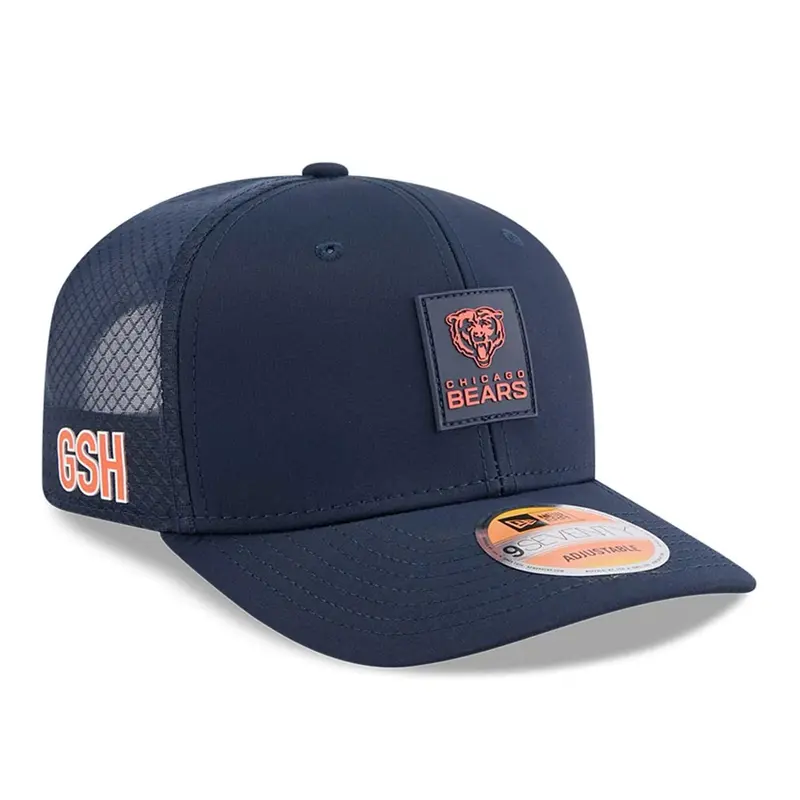 Chicago Bears NFL Sideline 2025 Navy 9SEVENTY Trucker Stretch Snap Adjustable Cap