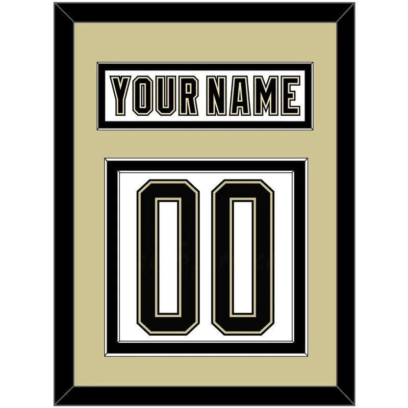 Pittsburgh Nameplate & Number (Back) - 2014 Stadium Series White - Double Mat 2