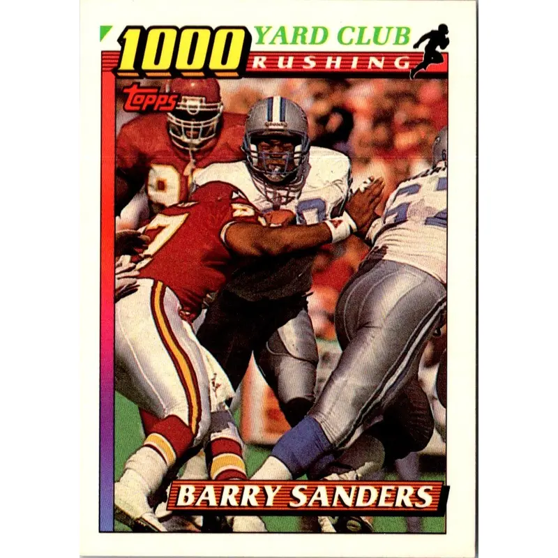 1991 Topps 1000 Yard Club Barry Sanders #2