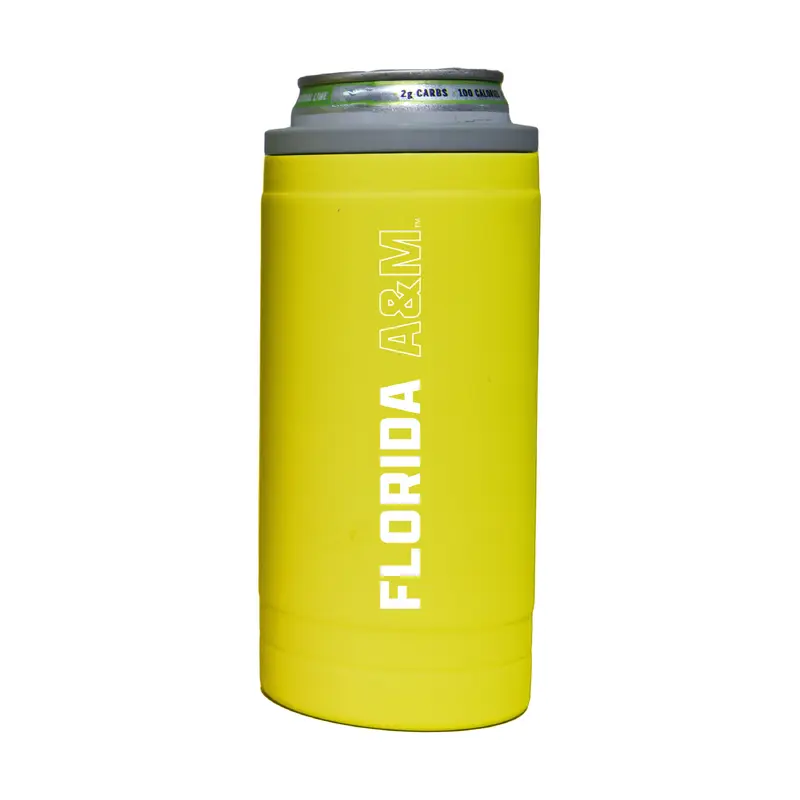 Florida A&M 12oz Cru Stacked Soft Touch Slim Coolie