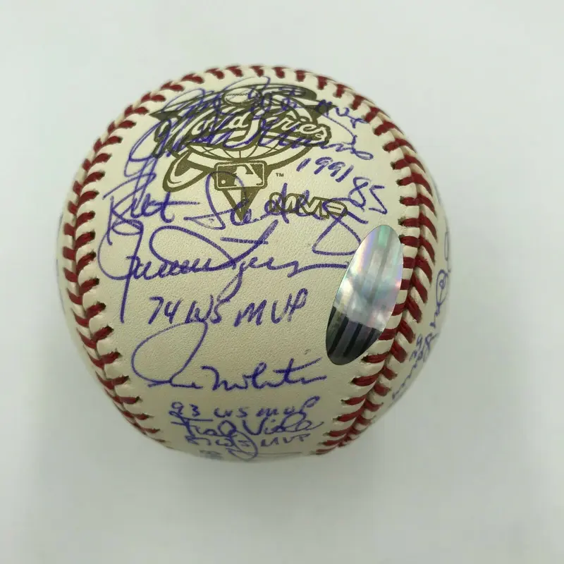 RARE World Series MVP's Signed Inscribed Baseball 25 Sigs Mariano Rivera Steiner