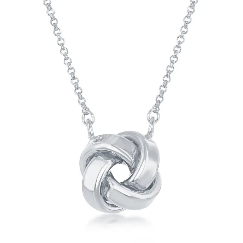 Sterling Silver Love Knot Necklace