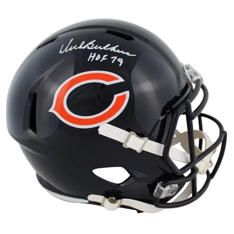 Bears Dick Butkus "HOF 79" Signed Full Size Speed Rep Helmet JSA Witness