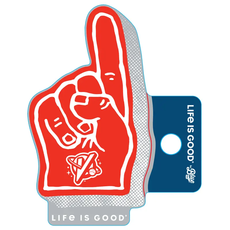 Life is Good Foam Finger Sticker