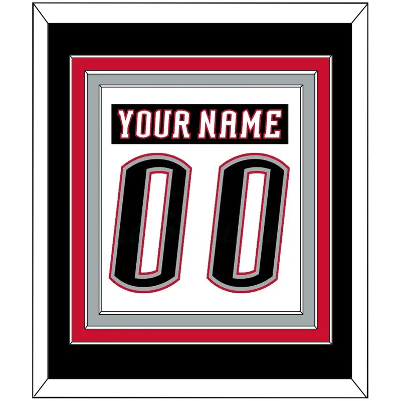 Buffalo Nameplate & Number (Back) Combined - Home White (1996-2006) - Triple Mat 2