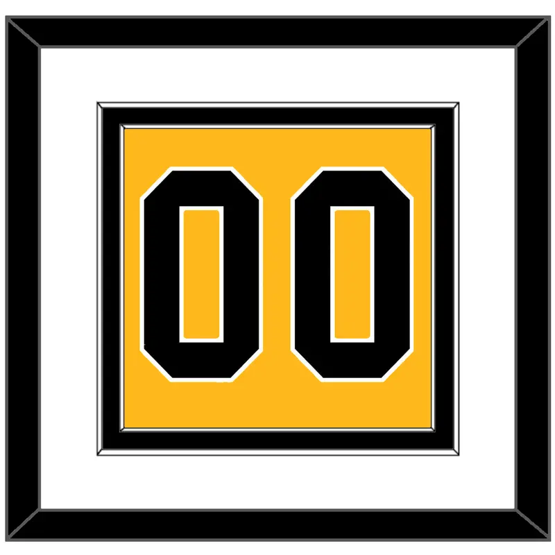 Pittsburgh Number (Back) - Home Gold (1983-1984) - Double Mat 1