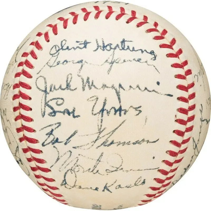 1951 New York Giants Team Signed Baseball PSA DNA Autograph Grade MINT 9