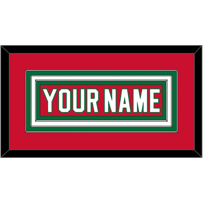 New Jersey Nameplate - Road Red (1982-1992) - Triple Mat 1