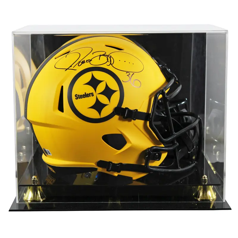 Steelers Jerome Bettis Signed Rave Full Size Speed Rep Helmet W/ Case BAS Wit