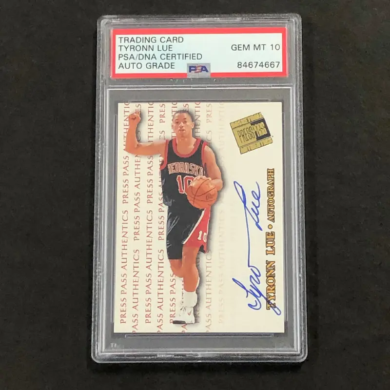 1998 Press Pass Authentics Tyronn Lue Signed Card AUTO 10 PSA Slabbed