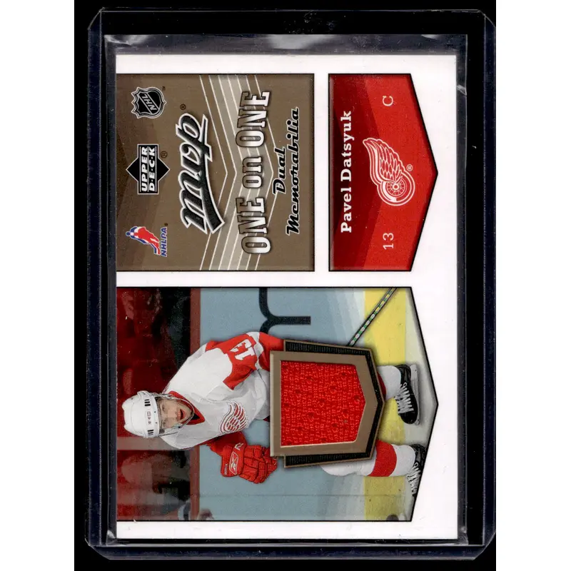 2007-08 Upper Deck MVP - One on One Dual Memorabilia - Pavel Datsyuk / Jere Lehtinen #OO-DL