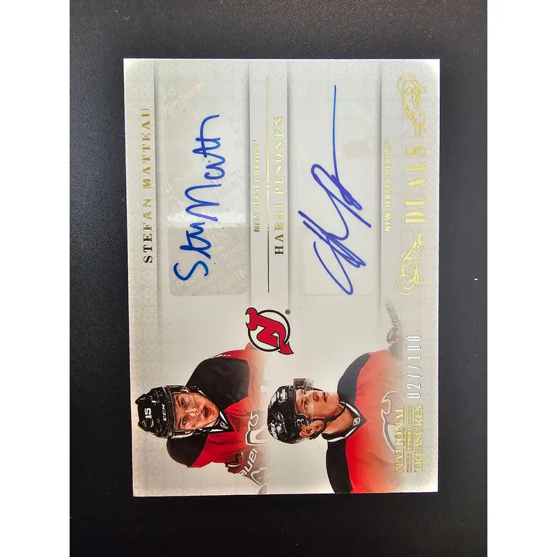 2013-14 Panini National Treasures - Duals Janne Pesonen / Stefan Matteau #D-DEV /100 RY