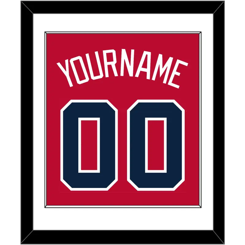 Atlanta Name & Number - Alternate Home Red - Single Mat 1