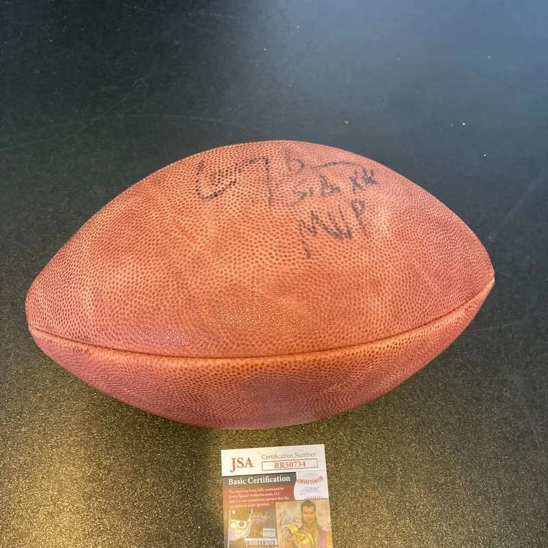 Larry Brown "MVP" Signed Official Super Bowl XXX Wilson NFL Football JSA COA