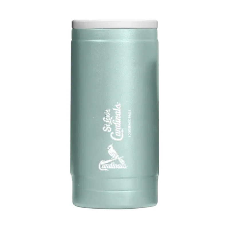 St Louis Cardinals Vertical Powder Coat Slim Can Coolie