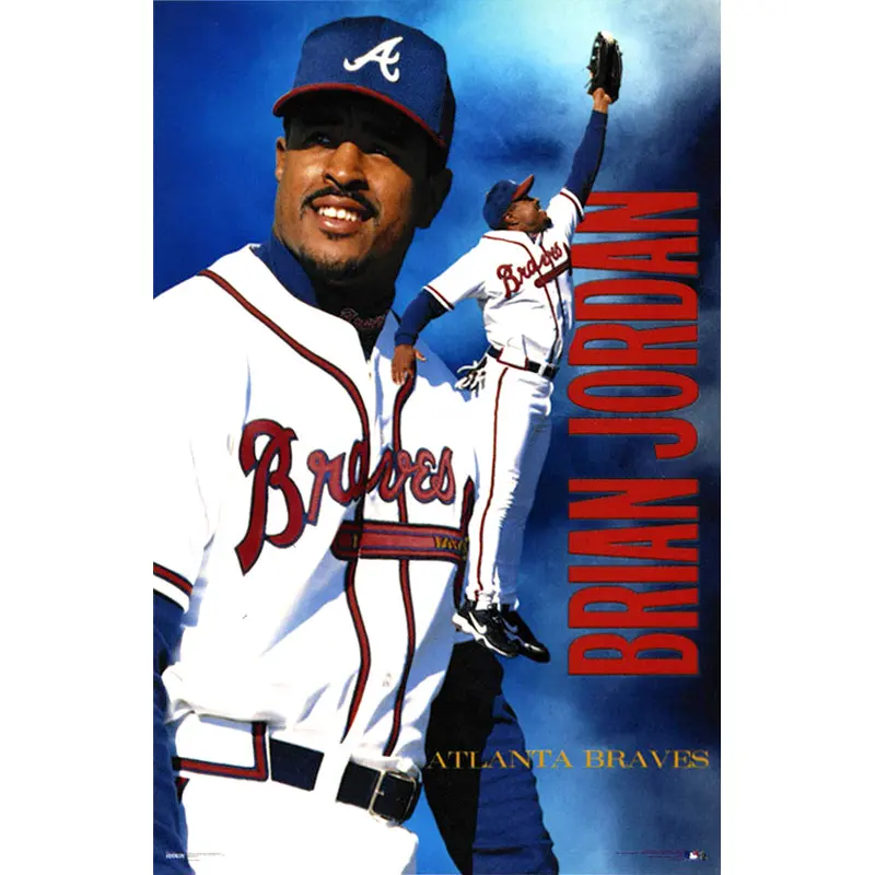 Brian Jordan "Superstar" Atlanta Braves MLB Action Poster - Costacos 1999
