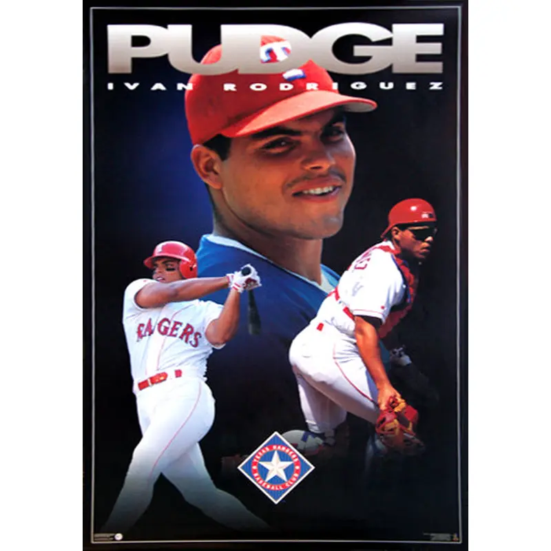 Ivan Rodriguez "Pudge" Texas Rangers Poster - Costacos Brothers 1997