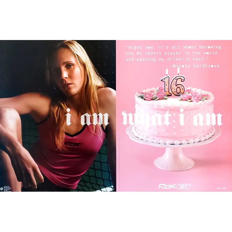 Nicole Vaidisova "I Am What I Am" WTA Tennis Star Poster - Reebok 2005