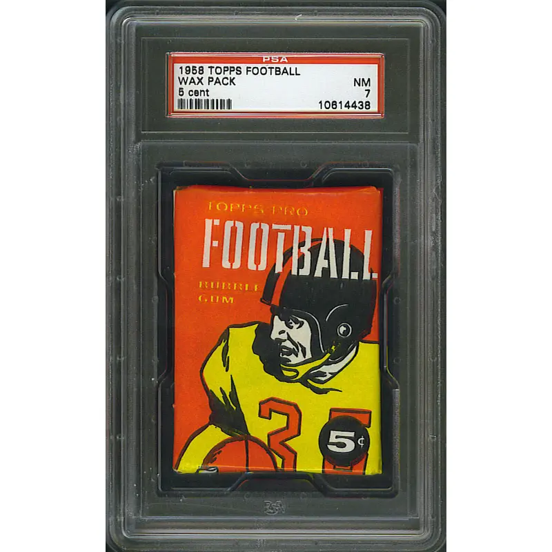 1958 Topps Football Unopened 5 Cent Wax Pack PSA 7