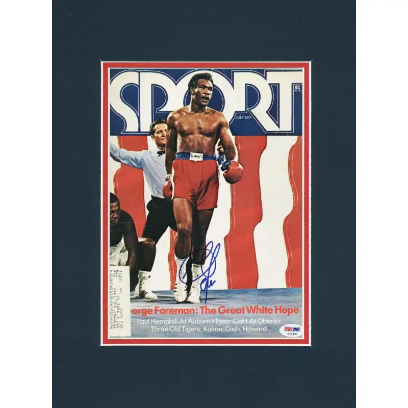 George Foreman Boxing Authentic Signed & Matted Magazine Cover PSA/DNA #T71495
